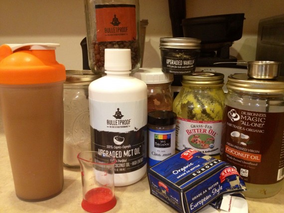 Morning Mocha Protein - looks like a lot of stuff, and I guess it is, but it still only takes a couple of minutes to make.