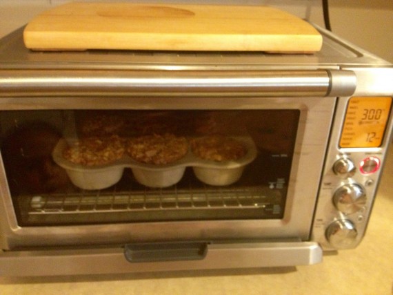 Glory Muffins baking away in my convection Breville smart oven. 