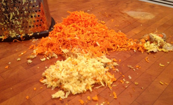 Organic grated turmeric and ginger for a tincture. #HerbalMedicine