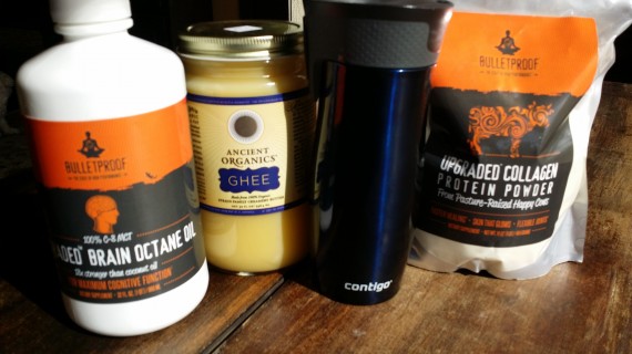 Ingredients for Travel Coffee Shakes (Bulletproof style)