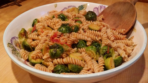 Gluten-Free pasta, Kristen Suzanne style - loaded with veggies and butter.