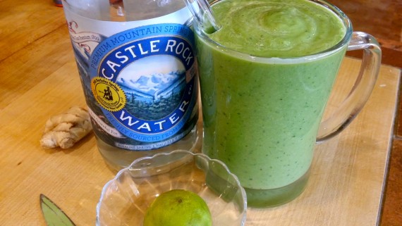 A "healthy" green smoothie. 