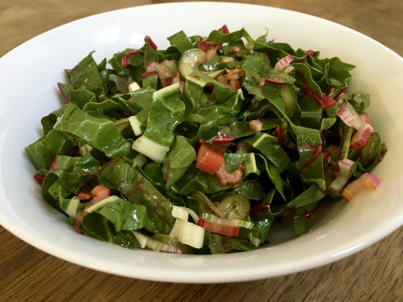 Organice swiss chard salad. Simple and full of flavor.