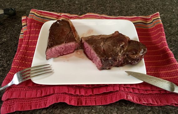 Delicious reverse seared steak on carnivore diet