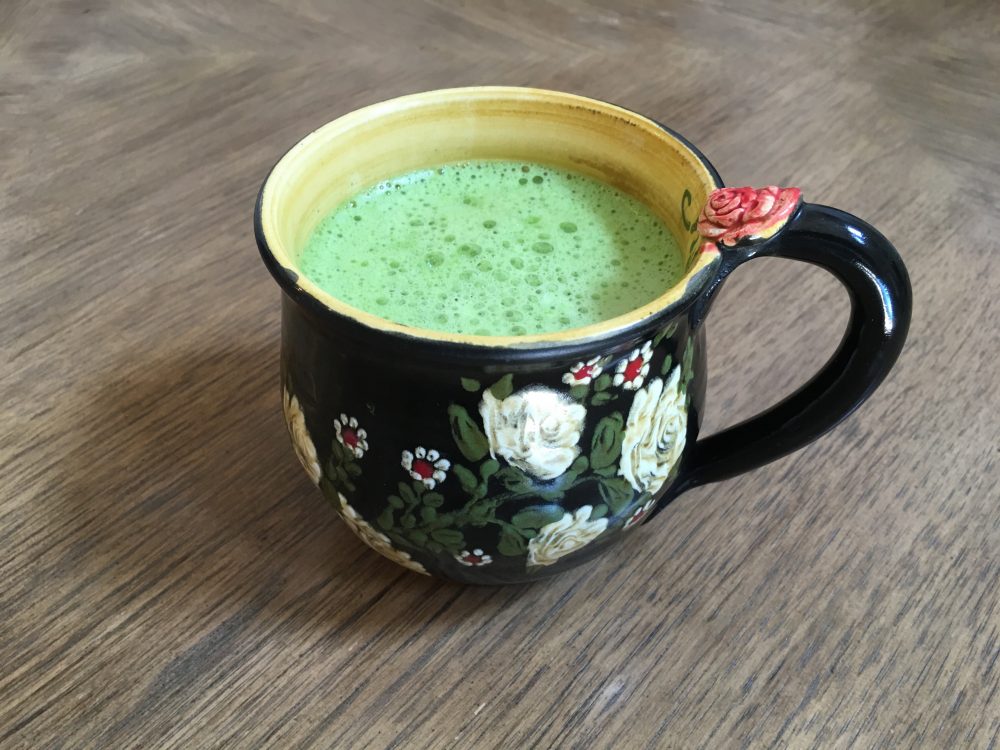 Cup of matcha green tea
