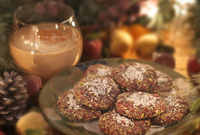 Raw Vegan Eggnog & Pistachio Cranberry Cookies