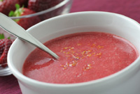 Raw Vegan Princess Pink Strawberry Soup