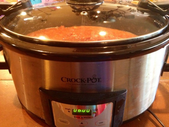 Ready to cook in my slow cooker.