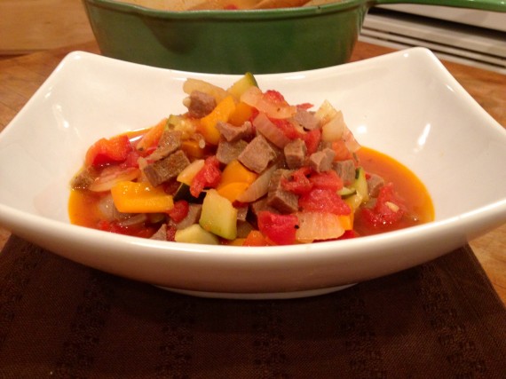 Grass Fed Beef Tongue Ratatouille