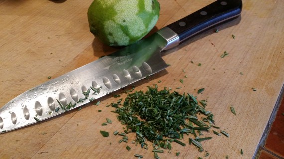 Rosemary and lime for dressing.