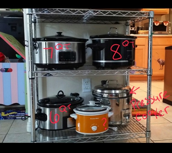 My slow cooker collection. 