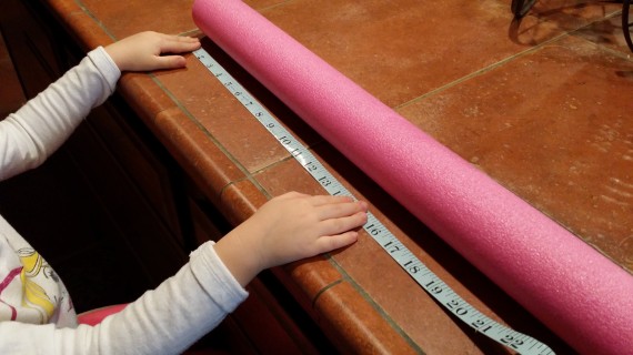 Measure 12-inches (let your kiddo help)