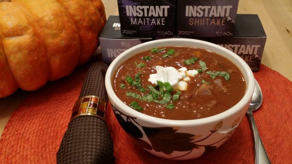 Pumpkin Chili with Four Sigma Foods Instant Medicinal Mushrooms