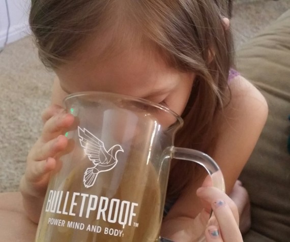 Starting her morning right. #BulletproofCoffee