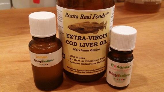 Essential oil + cod liver oil. Healthy skin and teeth! Immune boost.