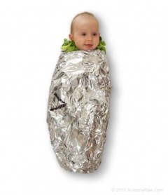 Baby as a burrito: Halloween