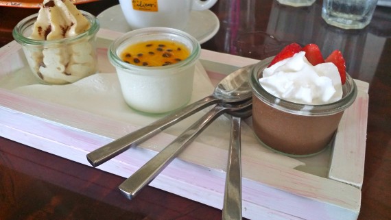 Dessert sampler from Art Cafe Hemingway in Kauai.