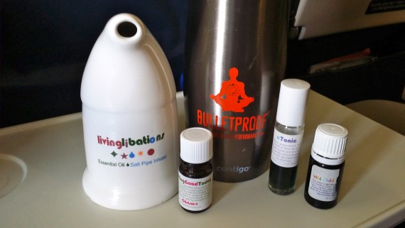 Salt pipe, Bulletproof coffee, essential oils. What more could you want? #Travel