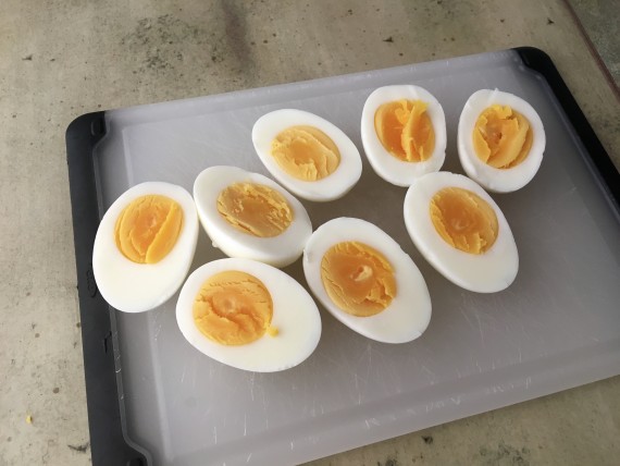 I almost want to eat these as is and bypass the whole Deviled Egg thing.