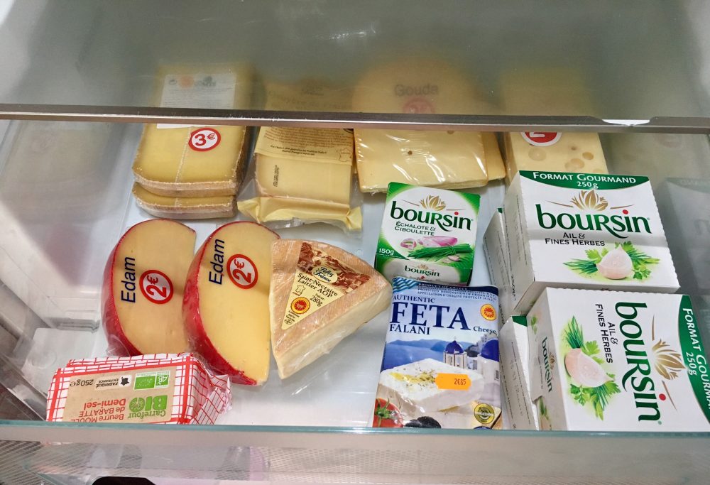 Drawer of cheese
